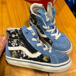 Vans Kids Blue and Black Space High-Tops